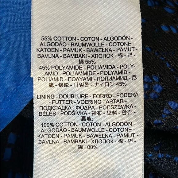 Levi’s Black Lace/Blue Lined‎ Cap Sleeve Dress Size 8 - Picture 13 of 14